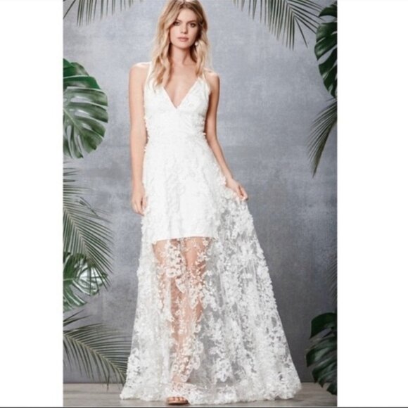 Dress the Population White Lace Maxi Dress - Picture 3 of 8